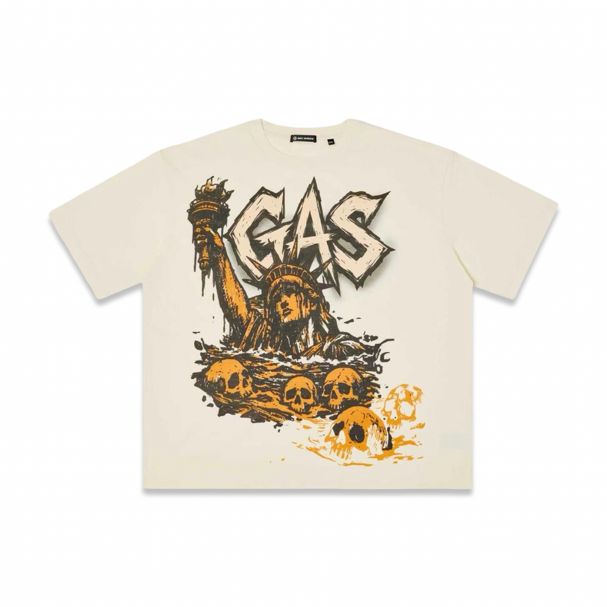 Gas Service “Fallen Liberty” Cream Tee