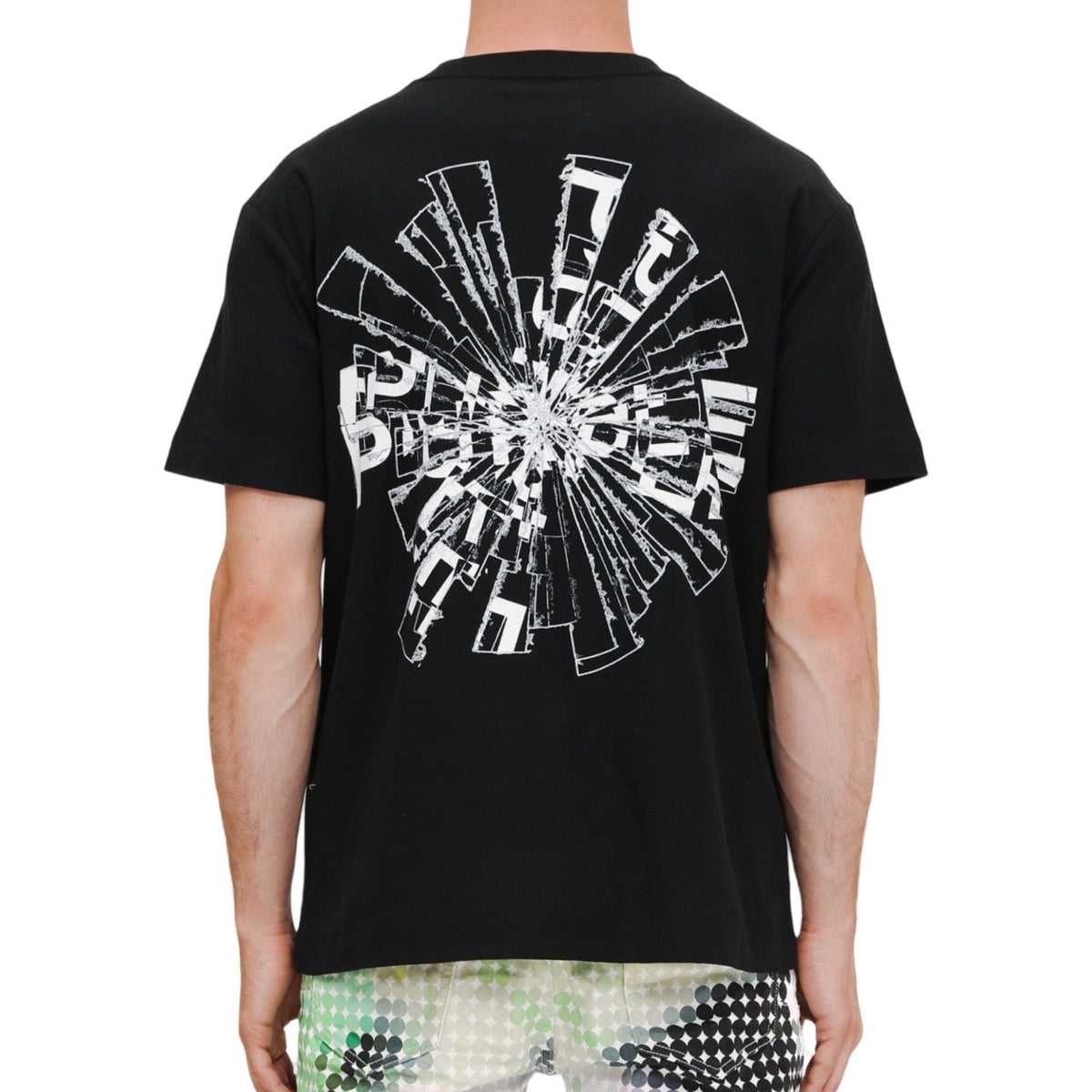Purple Brand Shattered Black T-Shirt mit kurzem Arm