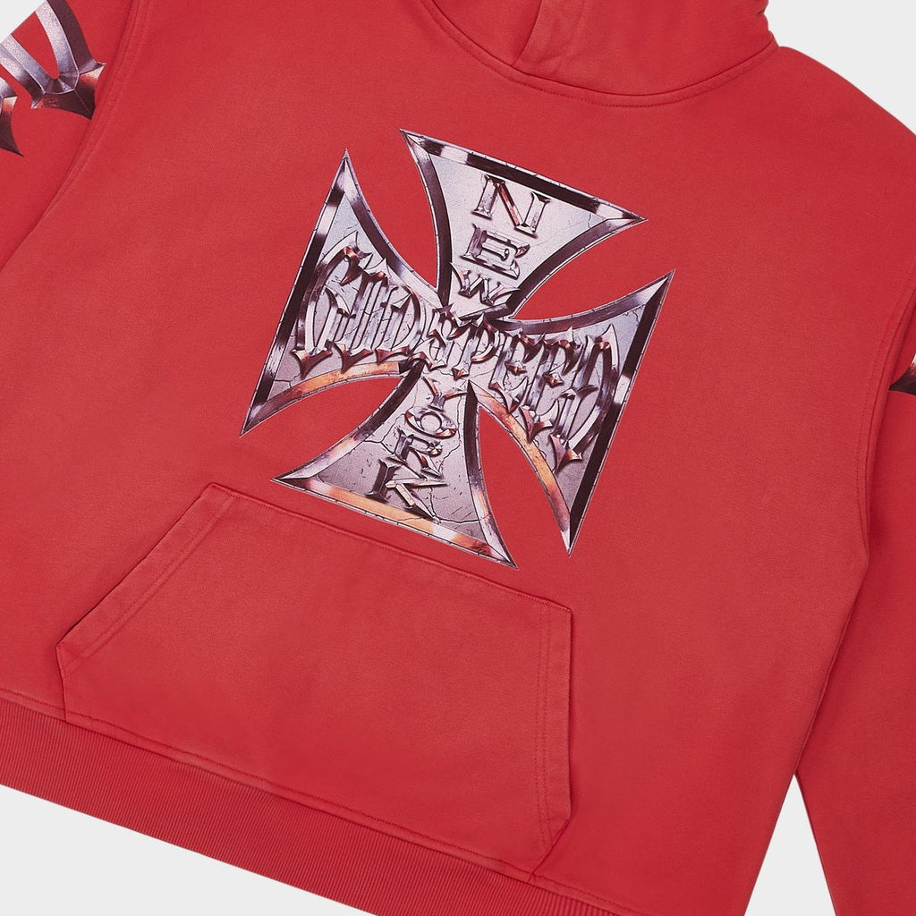 Godspeed „Chrome Motto“ roter Kapuzenpullover