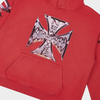 Godspeed „Chrome Motto“ roter Kapuzenpullover