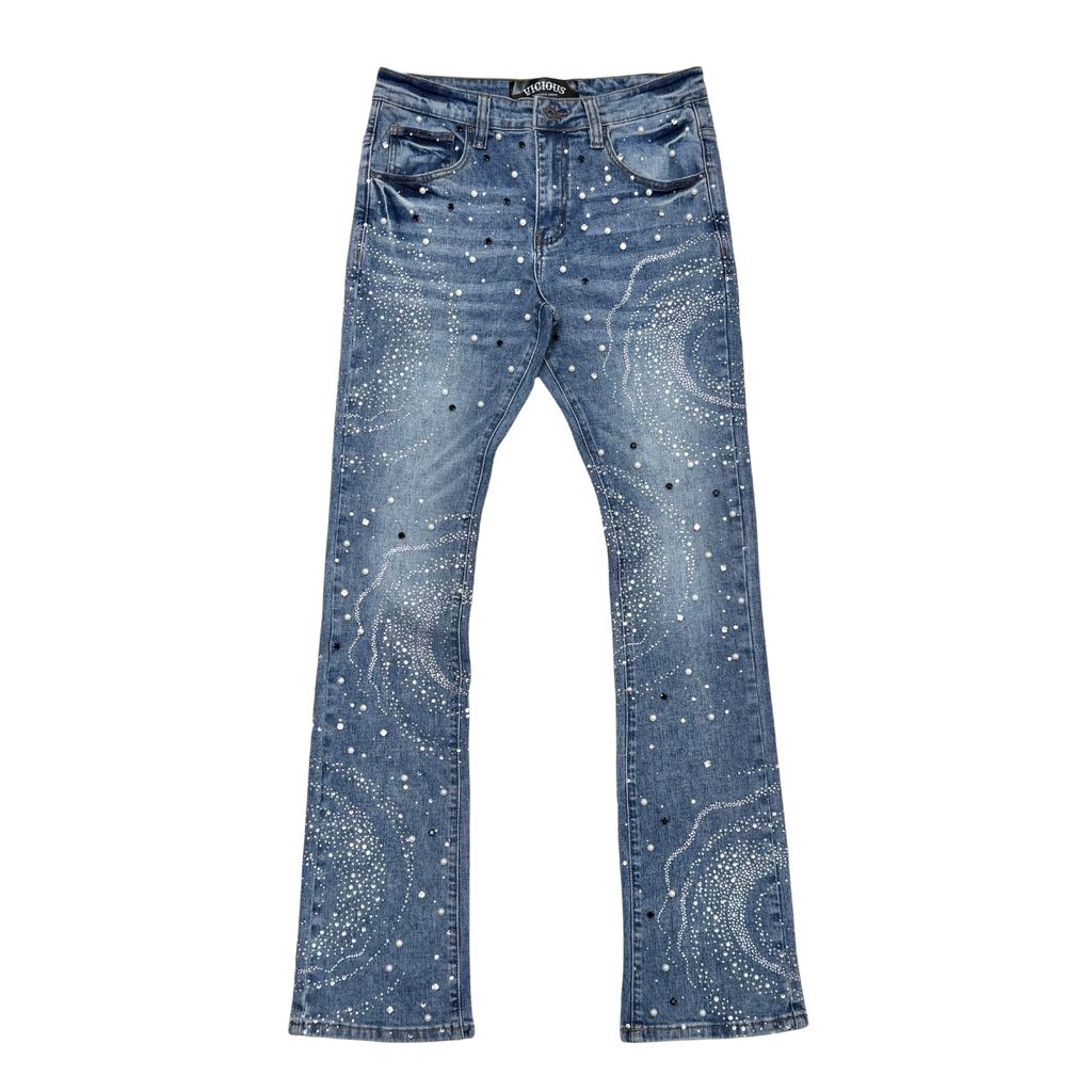 Vicious “Waves” Pearl Flare Jeans