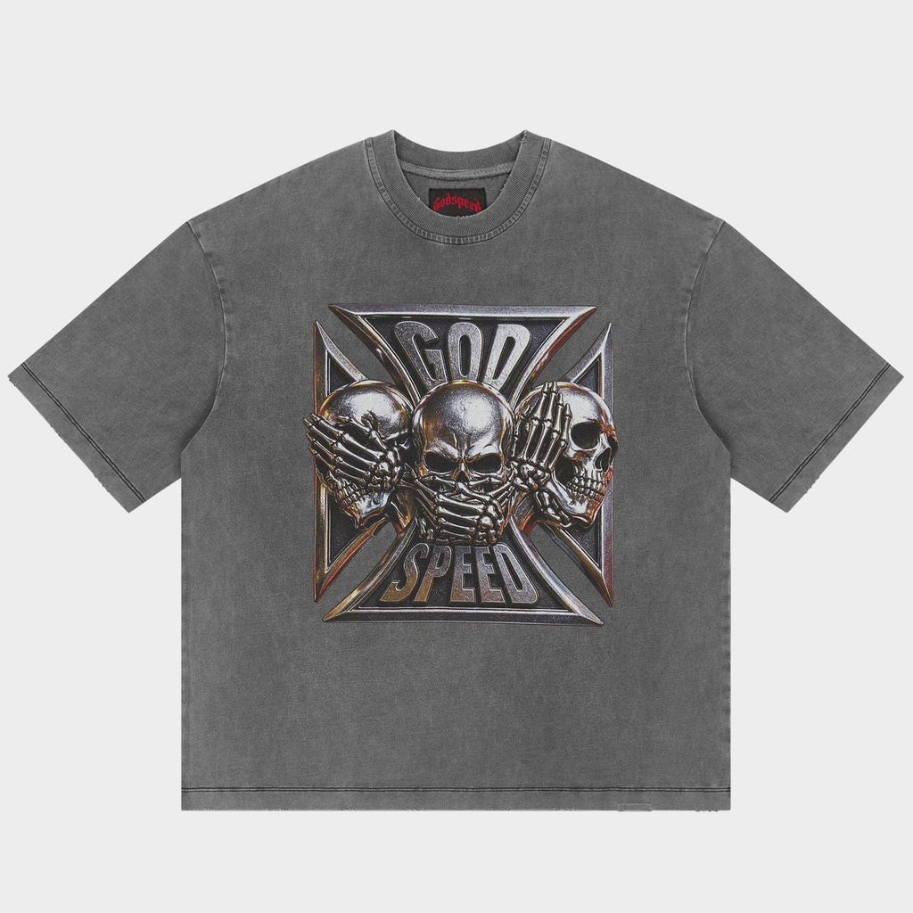 Godspeed “Omerta” Grey Wash Tee