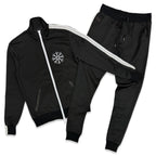 RH45 London „Rhodium“ schwarzes Trainingsanzug-Set