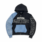Mixed Emotion “Split Decision” Blue Hoodie