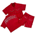 Prestige Red Rhinestone Short Set