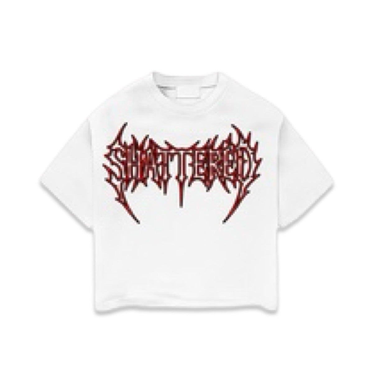 Shattered Hearts “Logo” White/Red Tee