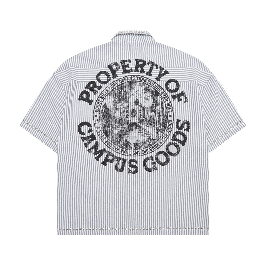 Campus “Seraph” Black Stripe Button-Up