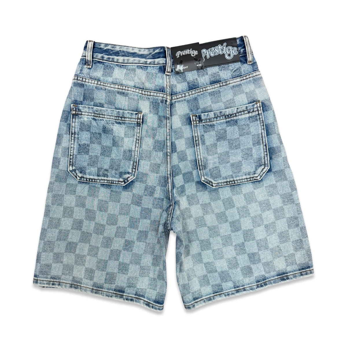 Prestige „Checkerboard“ Blue Wash Jorts