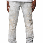 Purple Brand „Jacquard Monogram“ helle Jeans