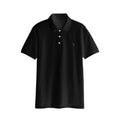Purple Brand Pique Knit Black Polo