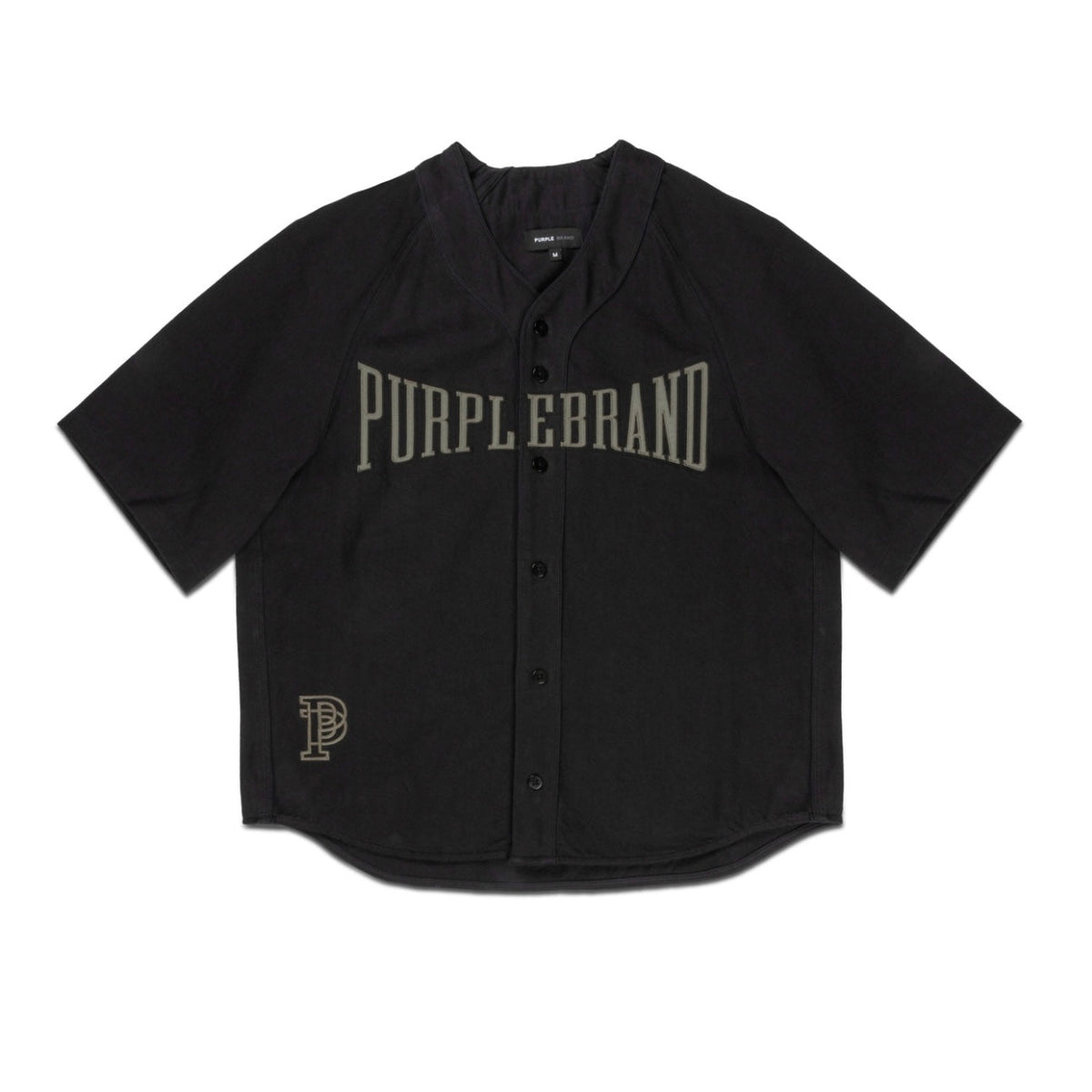 Purple Brand Schwarzes Baseball-Shirt