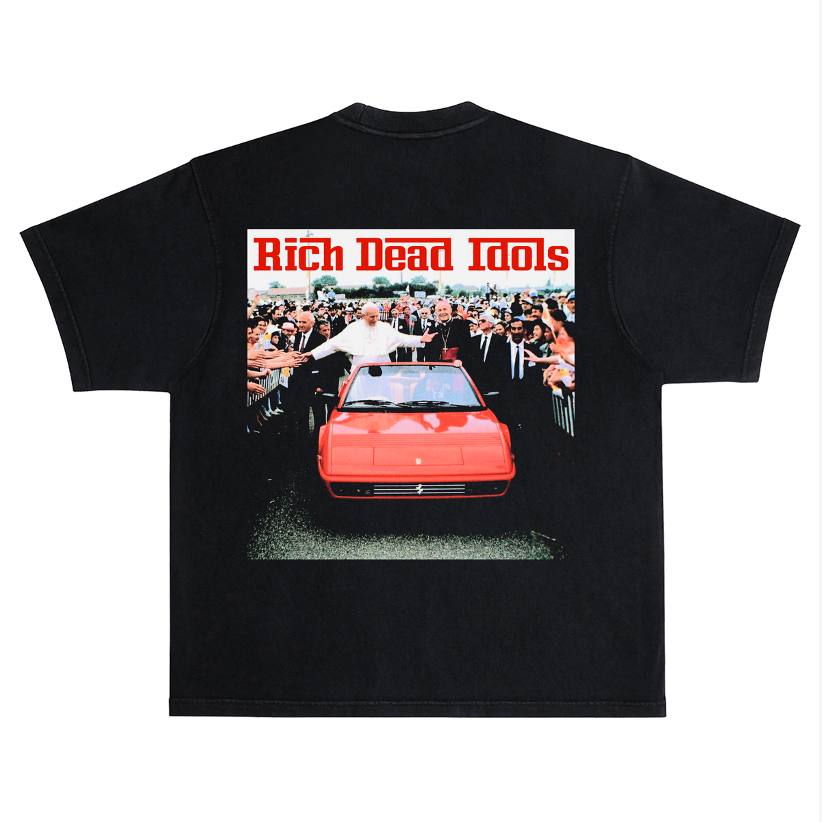 Rich Idols “Ferrari Pope” Black Tee