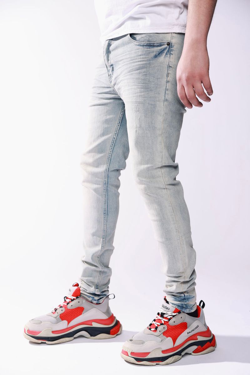 Pali “Khaki Blue” Wash Jeans (001)