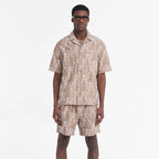 Represent Taupe Embroidered Initial Short Set