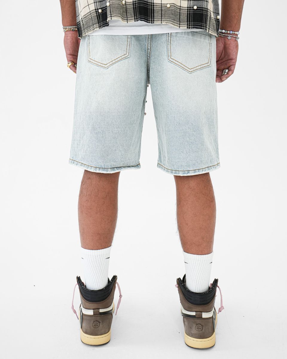 Preme “Colored Gems” Rip & Repair Shorts