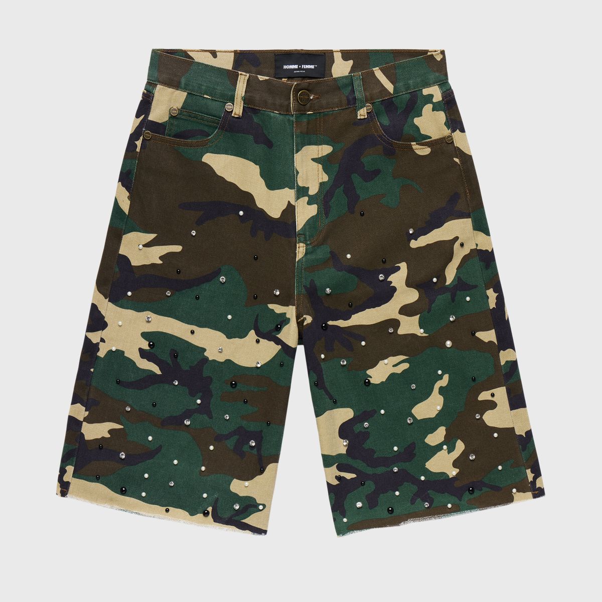Homme Femme “Camo Gemstone” Shorts