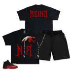 November Reine “Razor” Stone Black Short Set