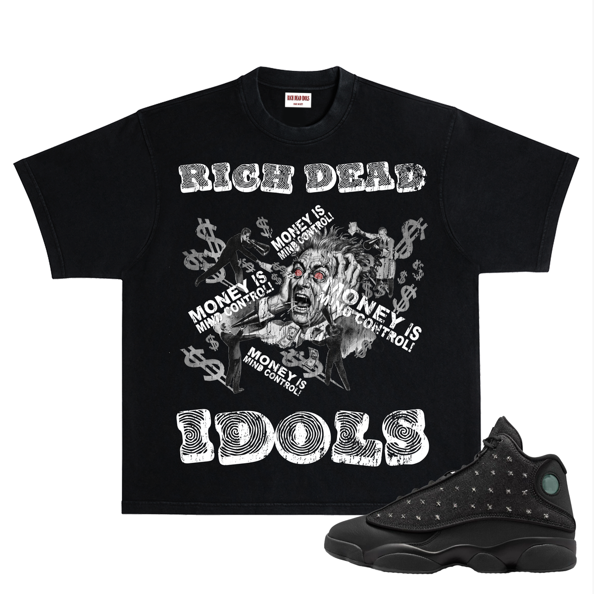 Rich Idols “Mind Control” Black Tee