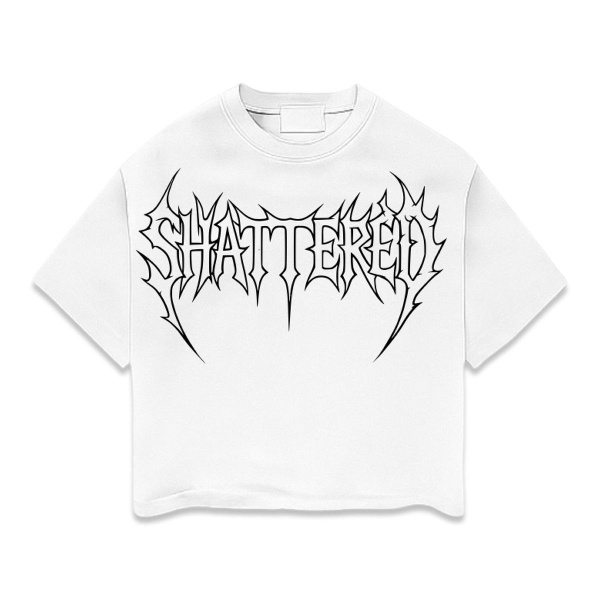 Shattered Hearts Logo White Tee