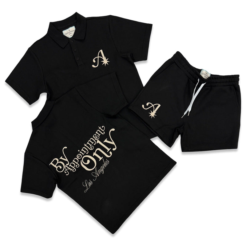 By Appt Only “Pulse” Black/Beige Short Set