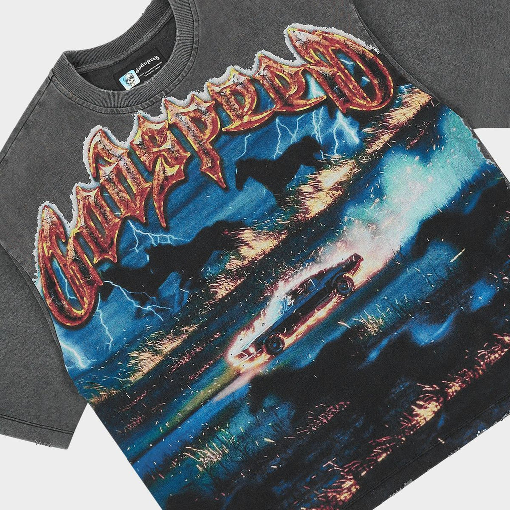 Godspeed “Horsepower” Grey Wash Tee