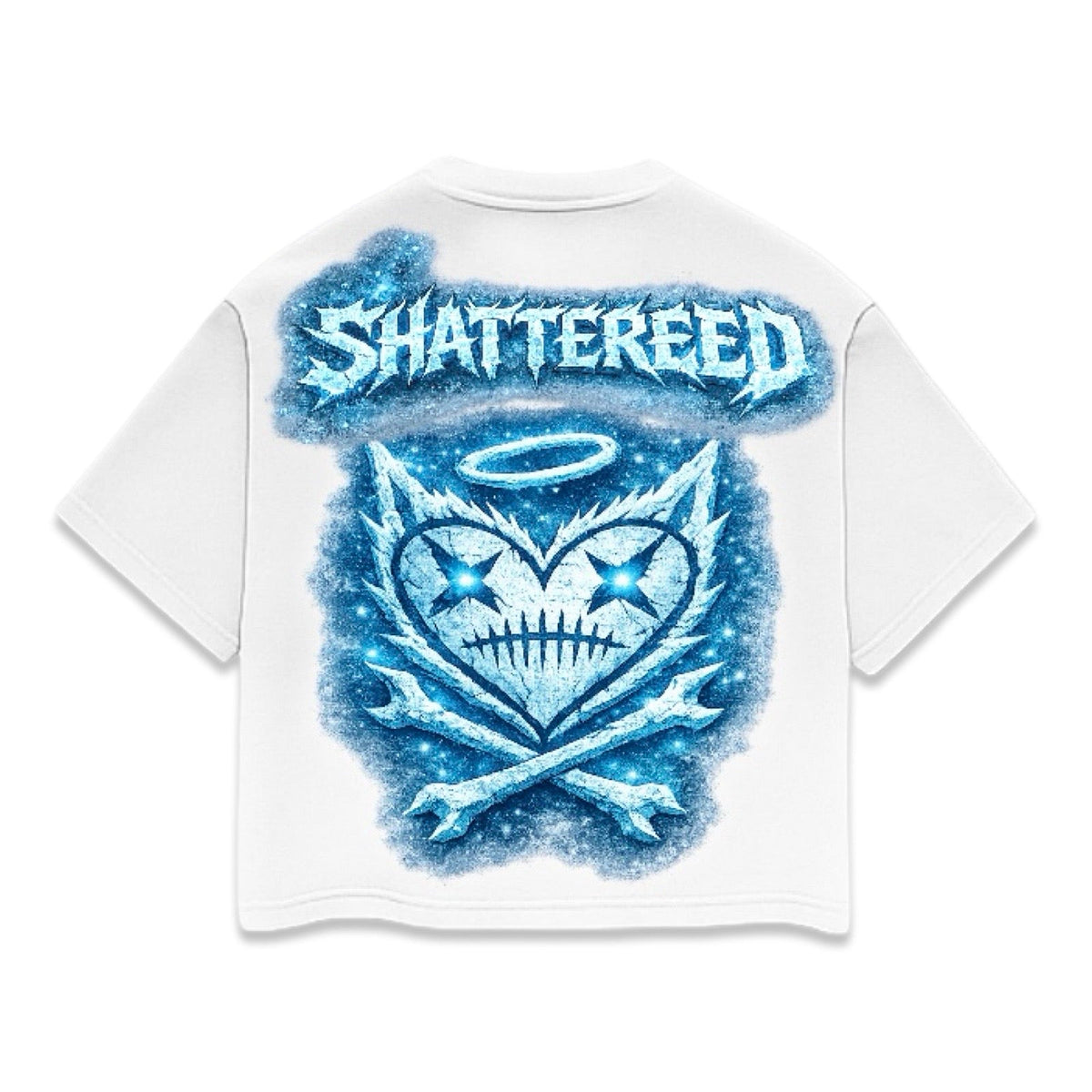 Shattered Hearts “Icy” White Tee