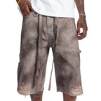 Gala “Show” Stones Acid Wash Shorts