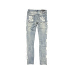 Mixed Emotion “Monogram” Sea Wash Jeans