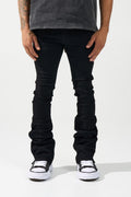 Serenede “Noir7” Jet Black Stacked Jeans
