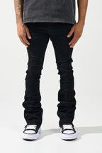 Serenede “Noir7” Jet Black Stacked Jeans