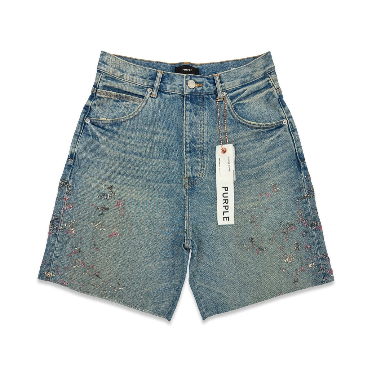 Purple Brand Bead Splatter Shorts