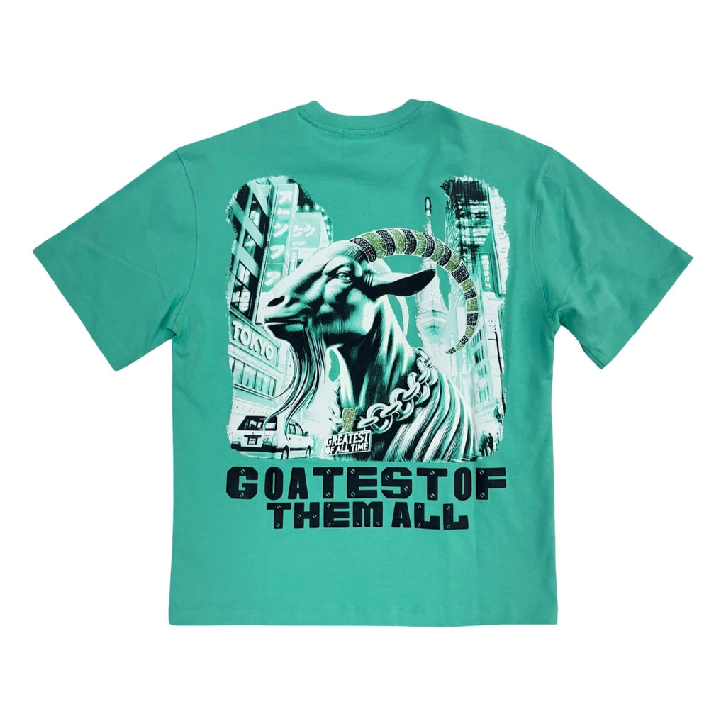 Denim City “Goat” Teal Stones Tee
