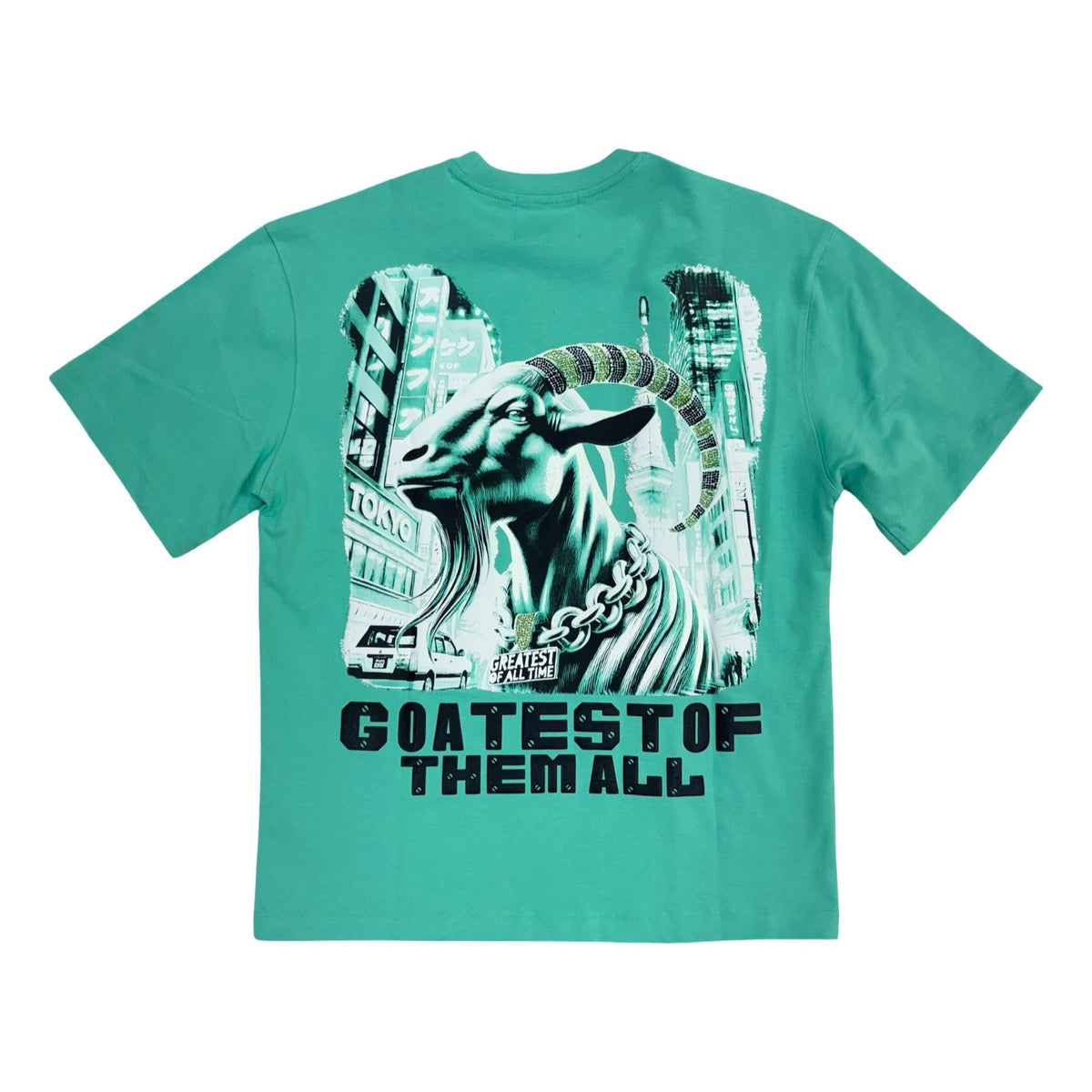 Denim City “Goat” Teal Stones Tee