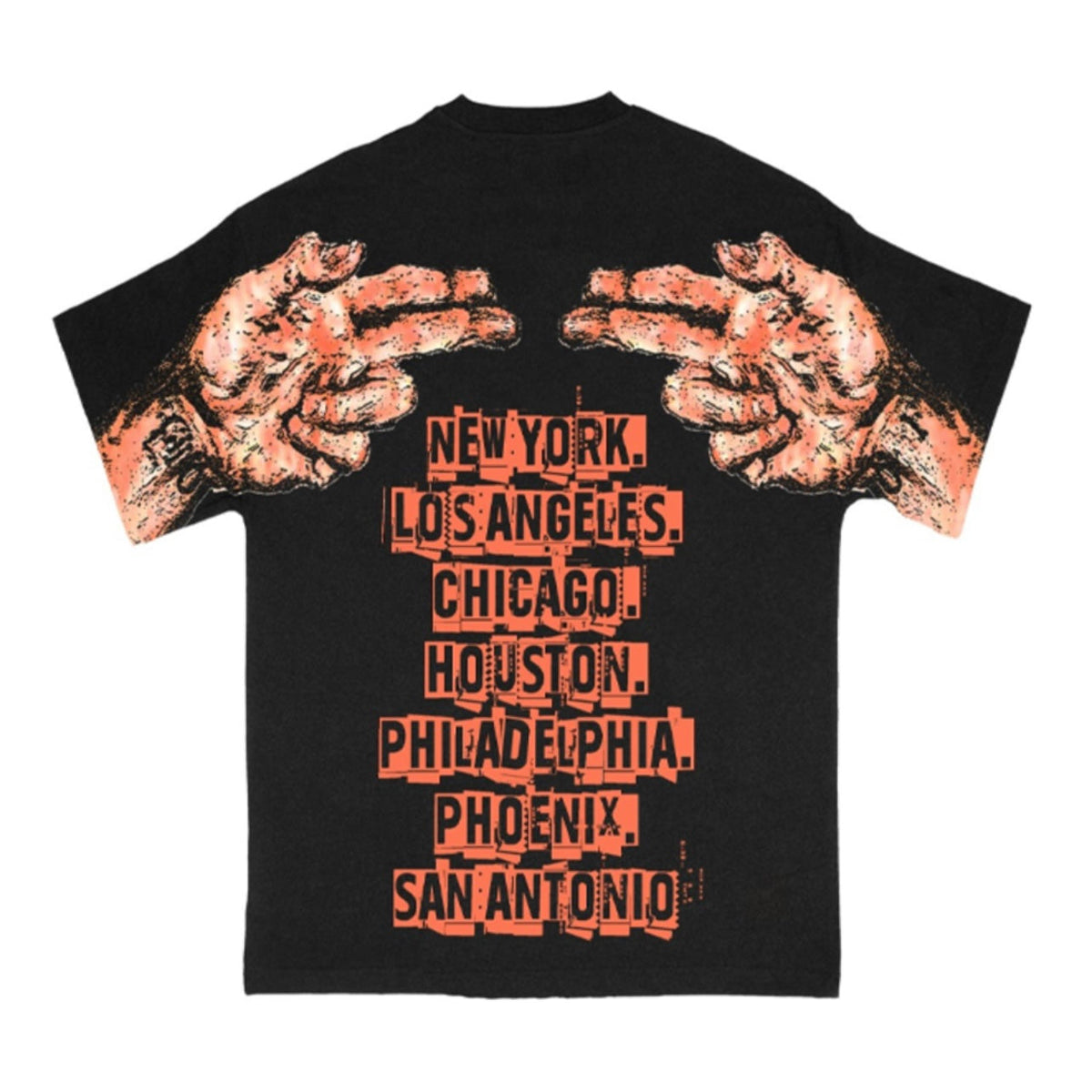 Apolinar City Talk Schwarzes T-Shirt