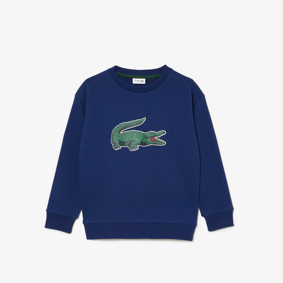 Kinder-Pullover mit Signature-Print in Marineblau