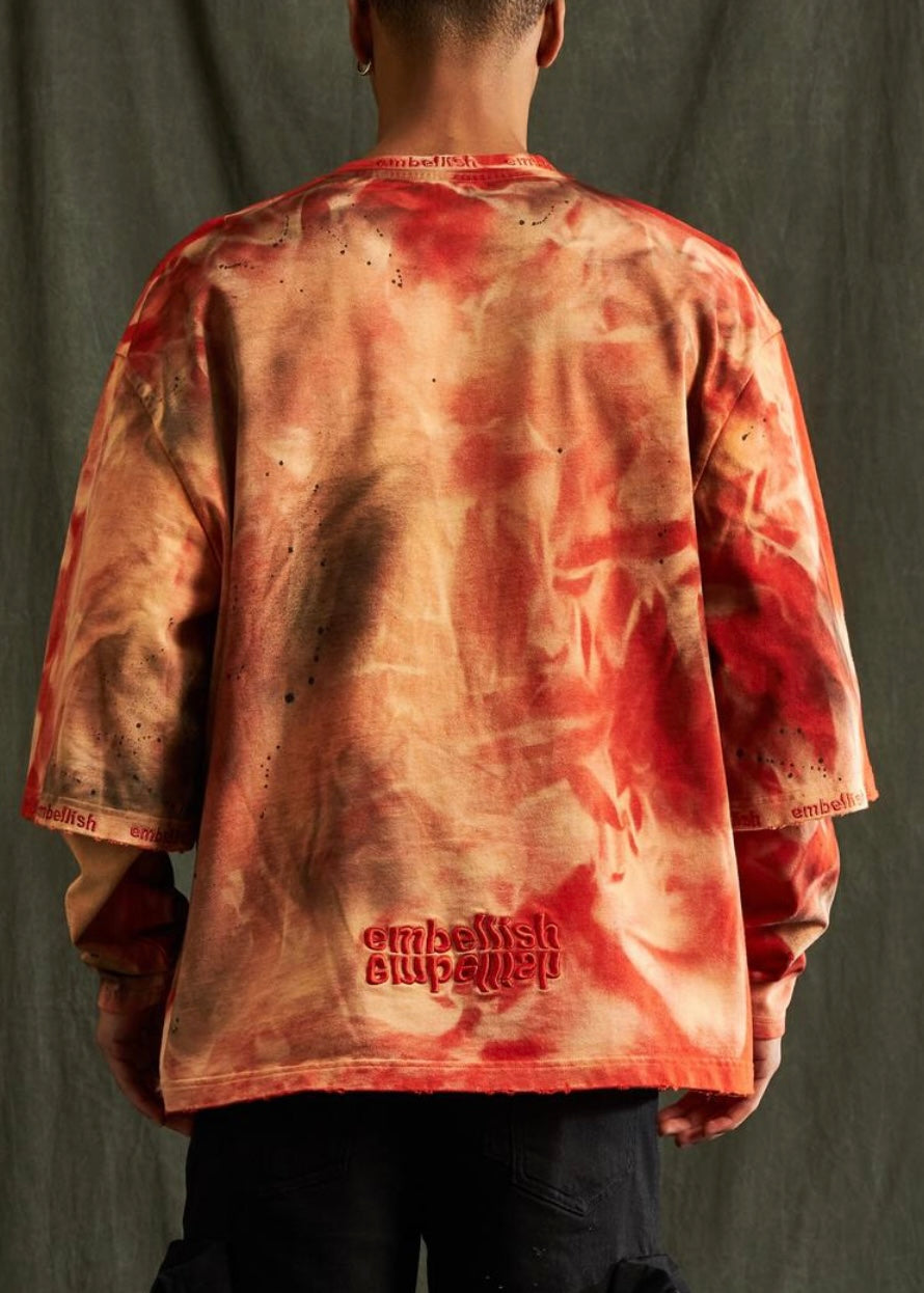 Embellish NYC Mirage Strick-T-Shirt in Orange