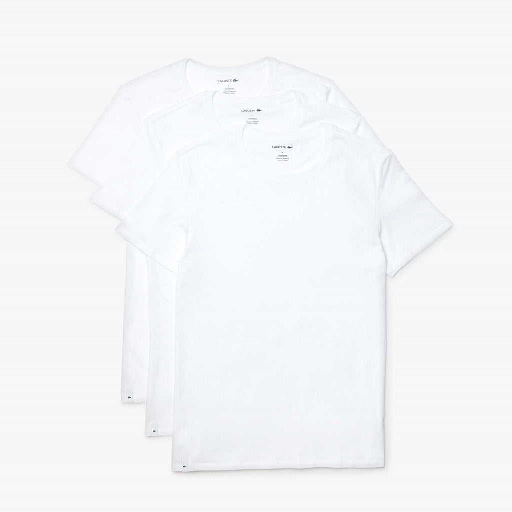 Men’s Crewneck Plain Cotton Tee 3-Pack (White)