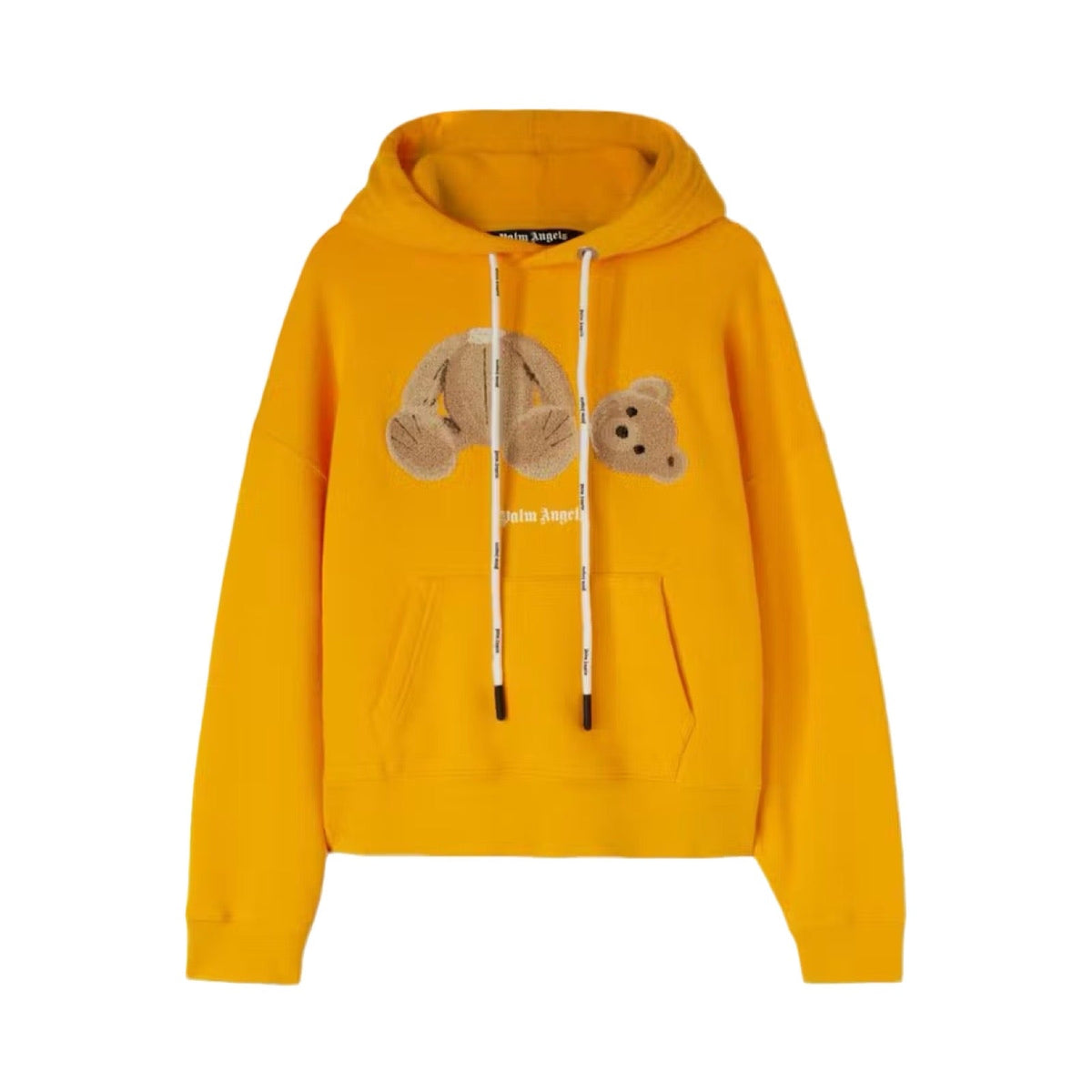 Palm Angels Bären-Kapuzenpullover Gelb