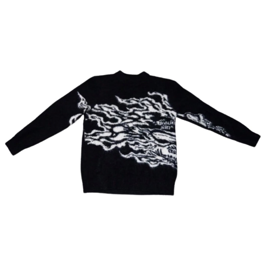 Heaven Sin Mohair-Pullover Schwarz