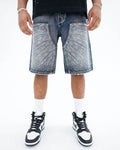Preme “Drop Gems” Crystal Indigo Jorts