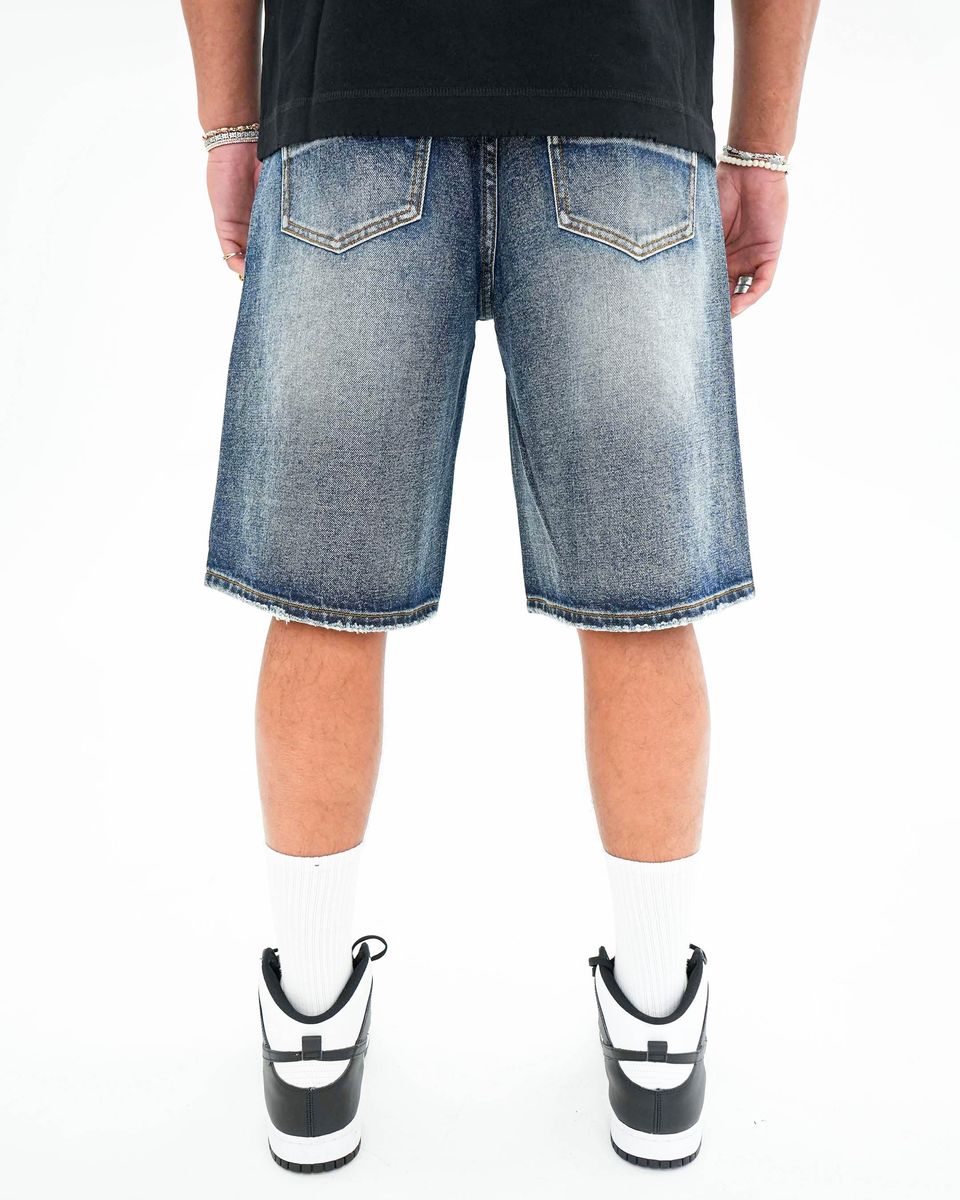 Preme “Drop Gems” Crystal Indigo Jorts