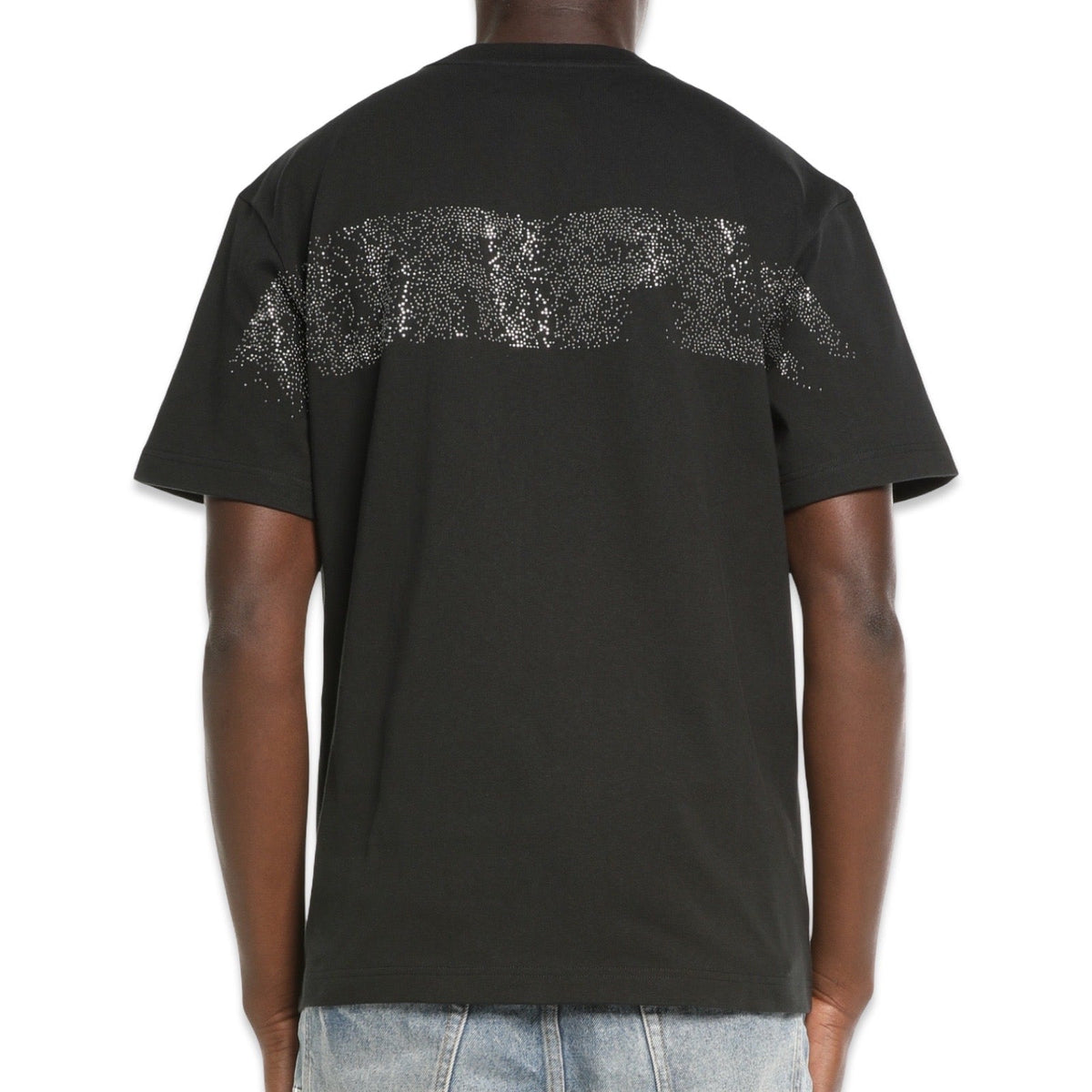 Purple Brand „Rhinestone“ T-Shirt Schwarz kurzärmelig