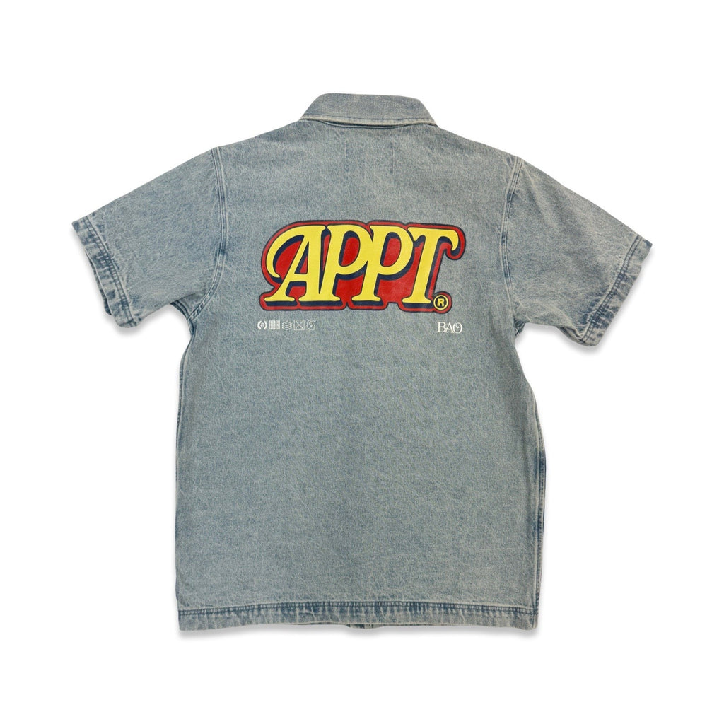 By Appt Only “Sync” Indigo Button Up