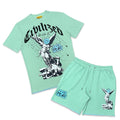 Civilized No Fear Teal Short Set