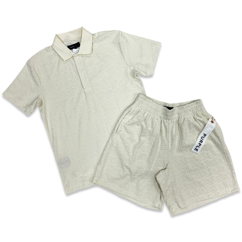Purple Brand Polo Towel Short Set