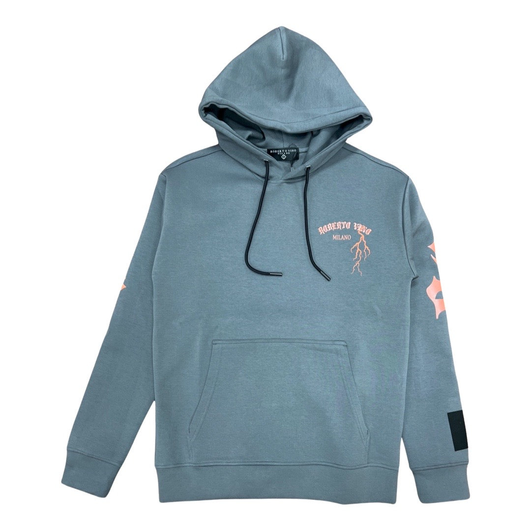 Roberto Vino Tech Thunder Kapuzenpullover (Grau/Orange)