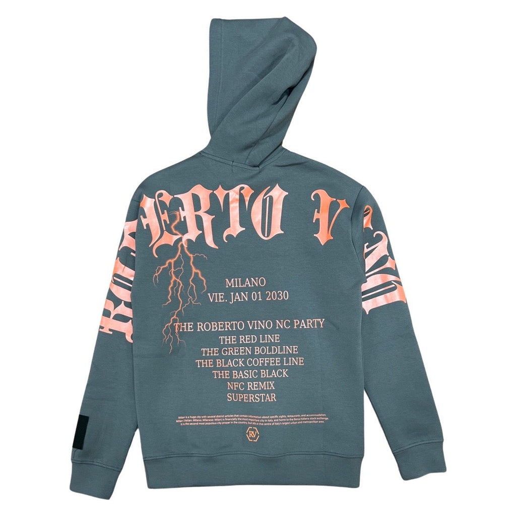 Roberto Vino Tech Thunder Kapuzenpullover (Grau/Orange)