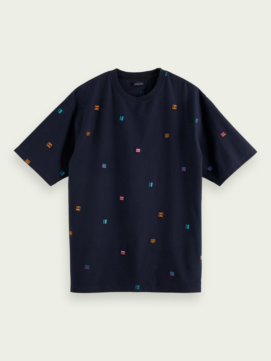 Scotch & Soda besticktes T-Shirt (Midnight)
