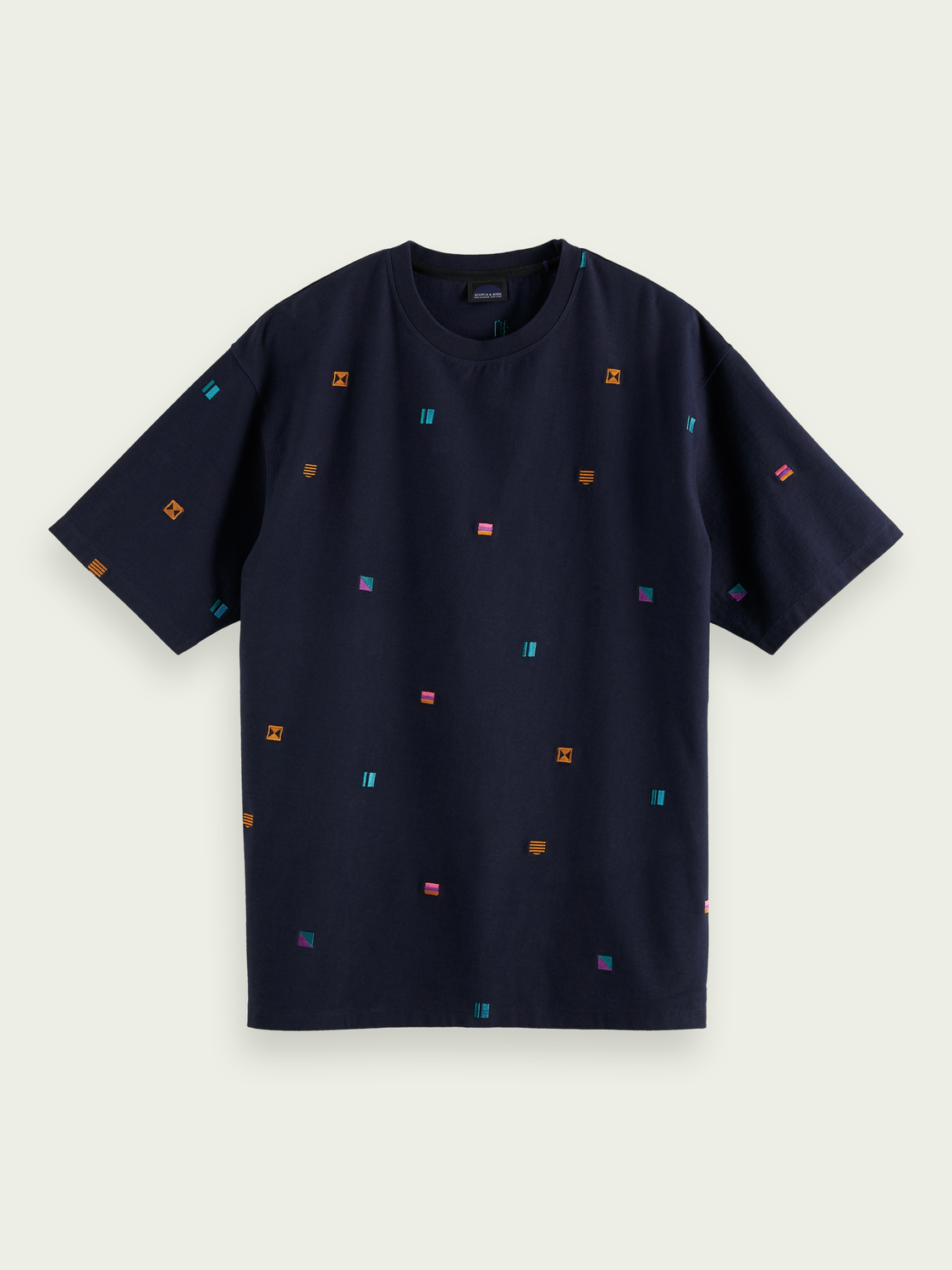 Scotch & Soda besticktes T-Shirt (Midnight)