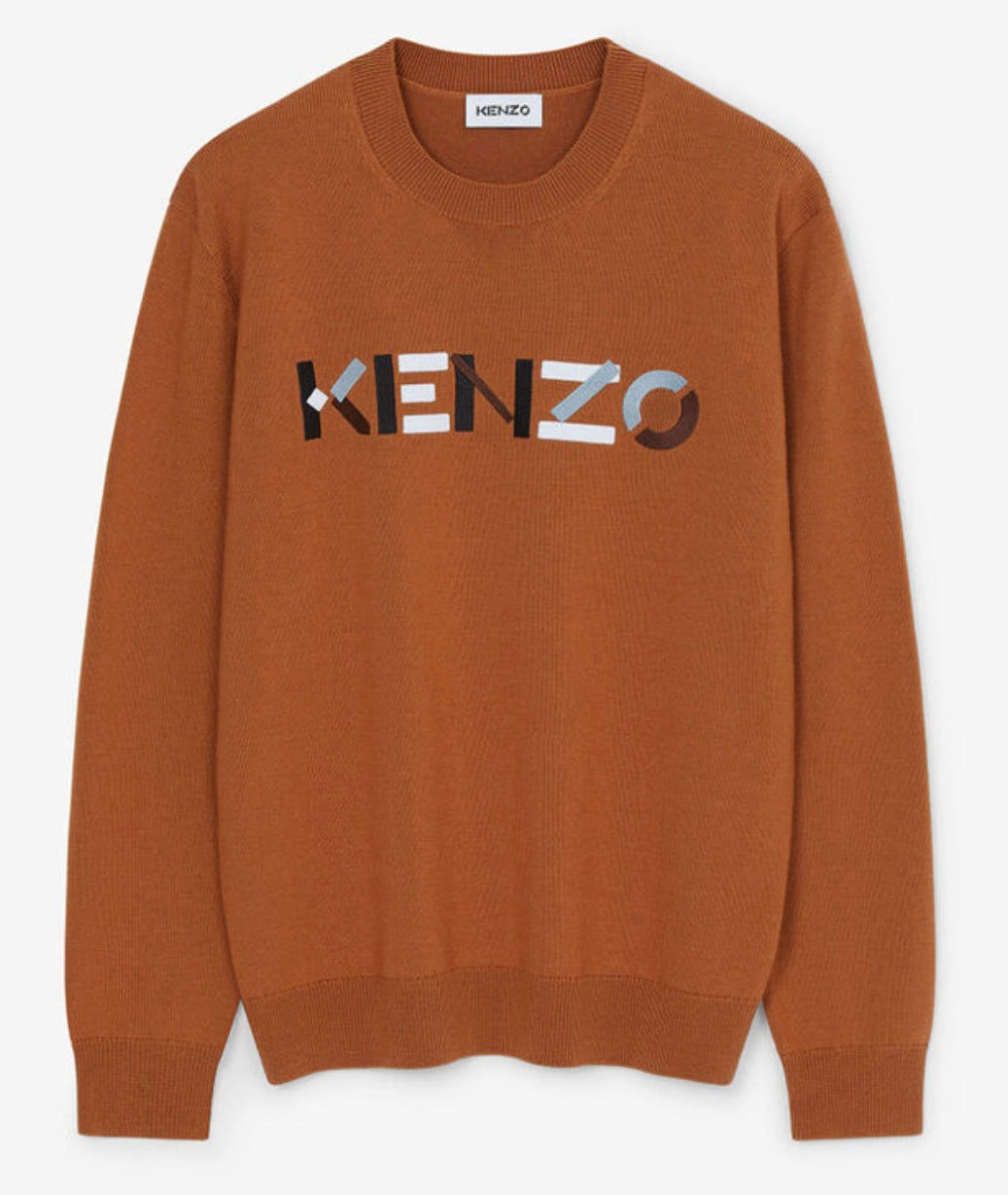 Logo-Pullover aus Merinowolle (Paprika)